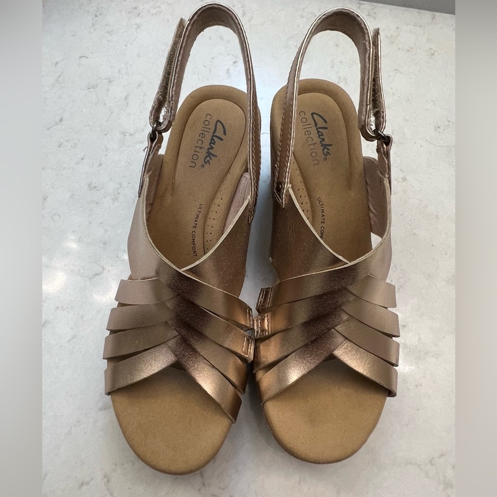 Lovely Clark's dressy sandals!